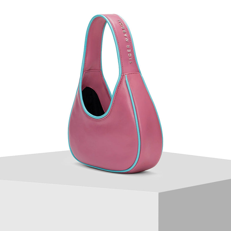 Pink Leather Tote Bag Tiger MarrÃ³n 
