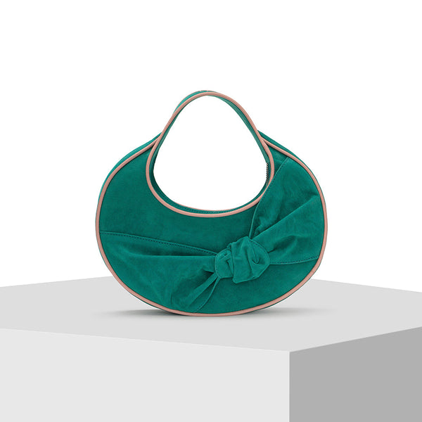 Green Leather Tote Bag Tiger Fish