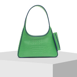 Light Green Leather Tote Bag Tiger Fish