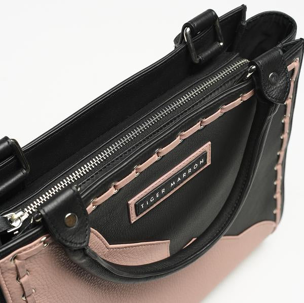 Pink & Black Zipper Tote Bag USA