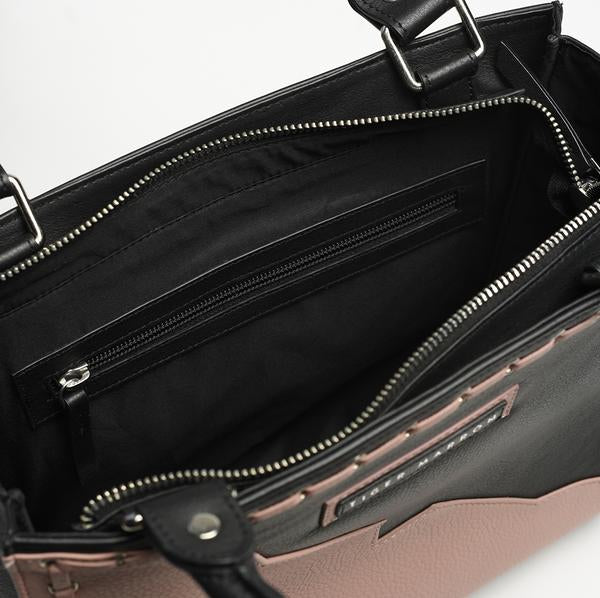 Pink & Black Tote Zipped Bag USA