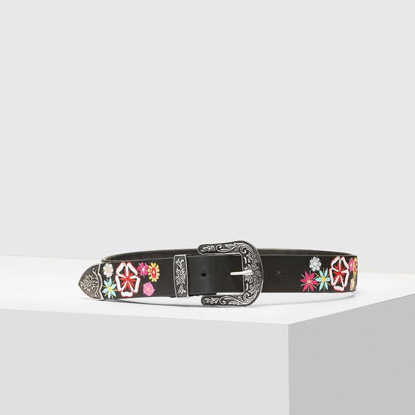 Handmade Embroidered Leather Belt for Women