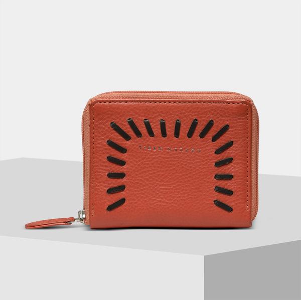 Designer Leather Women Wallets - Corel & Brown