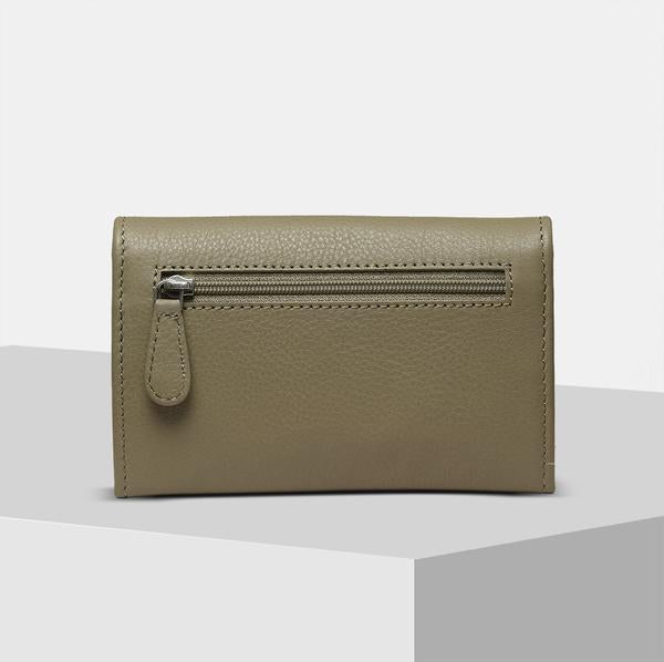 Grey Leather wallet womens
