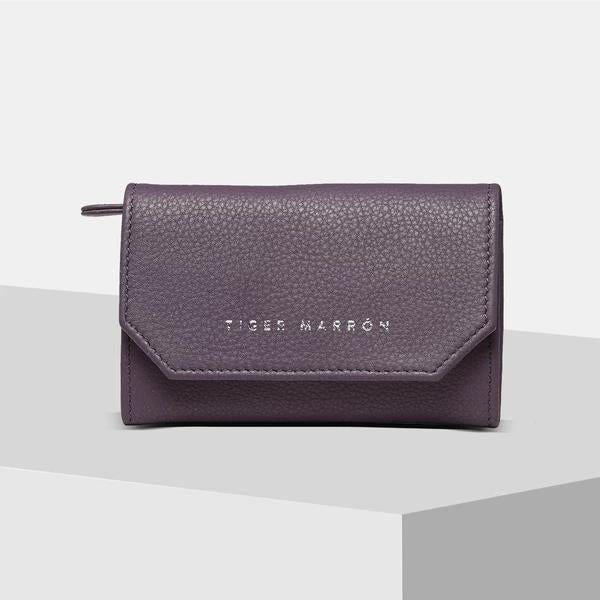handmade Leather Wallet for women - Purple