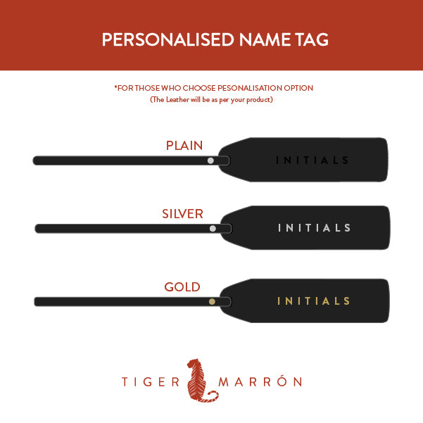 Personalised Name Tag - Tiger Marrón USA